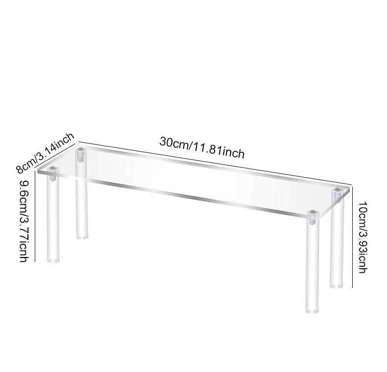 Vertical Acrylic Display Stand Ladder Storage Shelf for Bubble Mart Dolls,Labubu Collectibles,Figures,Perfume,Cosmetics,Cupcake