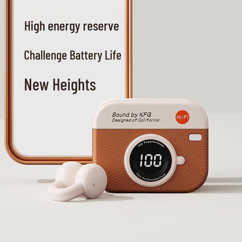 Leather Grain Q87 Bluetooth Earbuds: Retro Design with Super Long Battery Life for Active Use