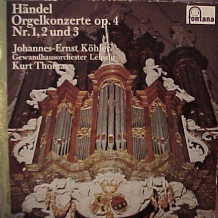 LP Record GEORG FRIEDRICH HNDEL JOHANNESE Orgelkonzerte Op. 4 Nr. 1 2 Und 3 6530003 Fontana Germany Classical Used