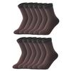 6 Pairs/Lot Solid Color Winter Warm Men Women Socks Thicken Thermal Socks Soft Plus Velvet Socks Casual Home Floor Snow Sock