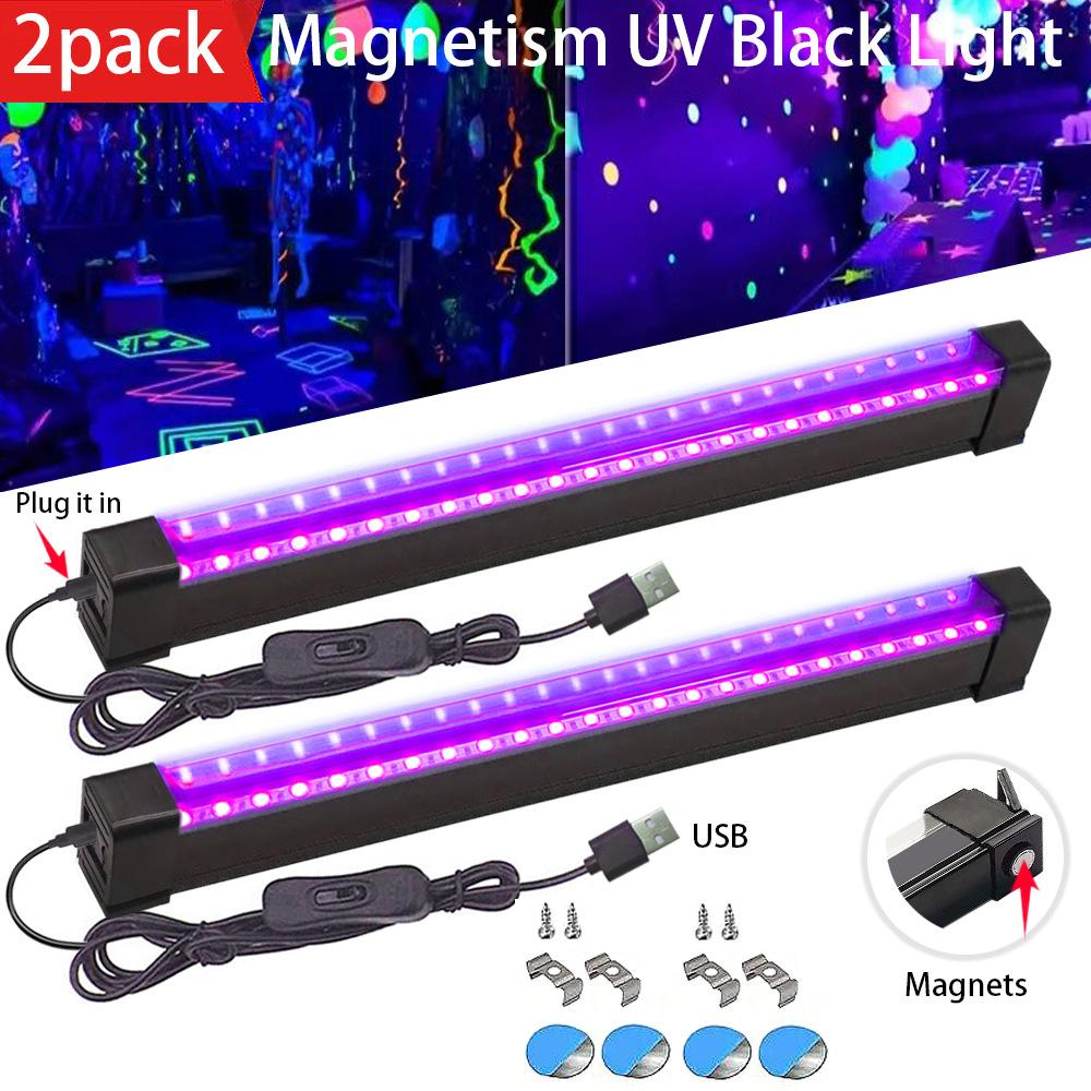 LED UV USB Blacklight 395NM Portable Violet Fluorescent Lamp for Bar KTV Stage 32CM LED Purple Light Tube