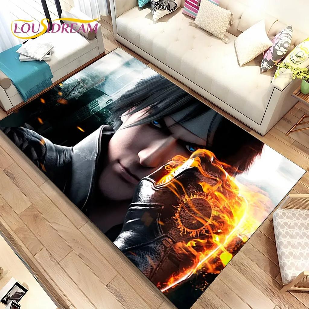 3D King of Fighters Retro Game Gamer Area Rug,Carpet Rug for Home Living Room Bedroom Sofa Doormat Decor,Kids Non-slip Floor Mat