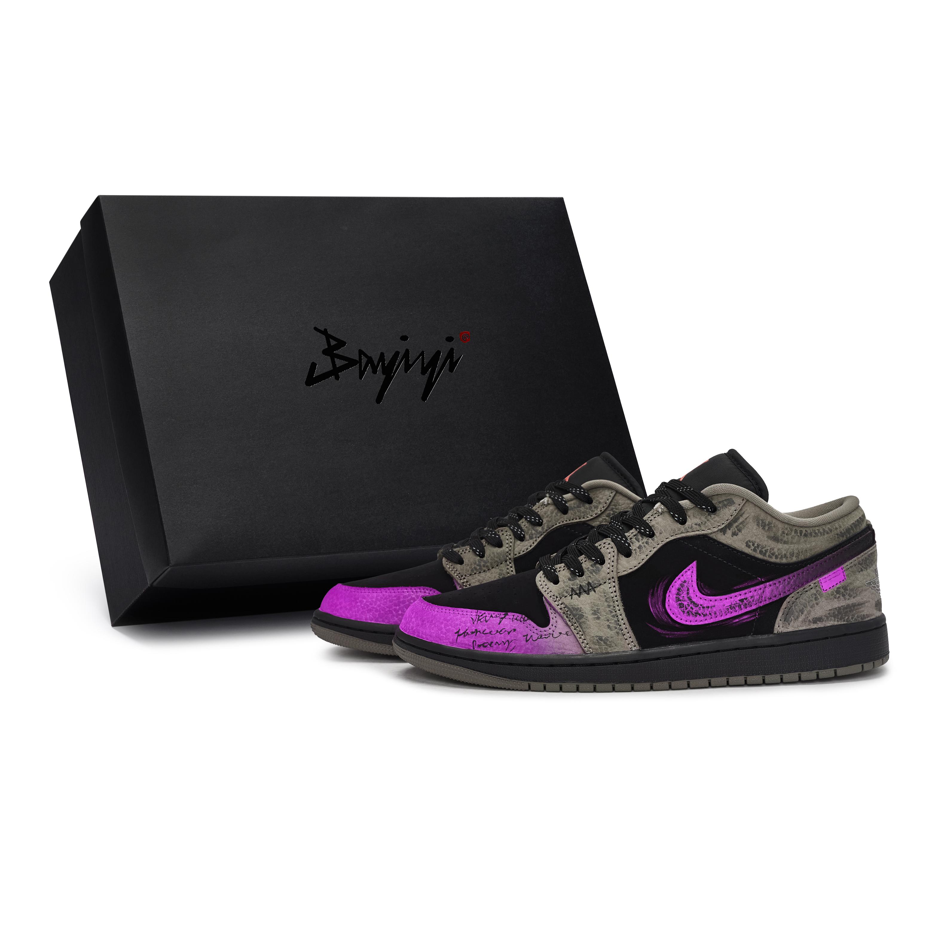 

Jordan Air Jordan 1 811 Manufacturing, Dawn Stream Purple, Special Shoe Box Low top Vintage Basketball Shoes Unisex IB7109-005(Team80-S-BOX) 44.5