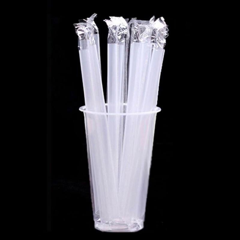 Individually Wrapped Disposable Clear Plastic Drinking Straws