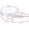 Bed Frame Without Mattress  Hvar  White 140x190 Cm Faux Leather