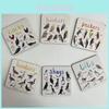 Ensemble de 6 Sous-verres en Bois Charmants Et Amusants avec Jeux de Mots sur les Oiseaux Pour Tables Basses