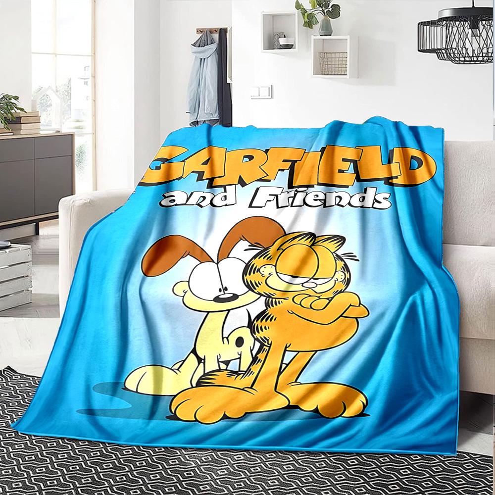 1pc Garfields Urgent Meal flannel Blanket for Super Soft Cute Comfort Blanket for Travel Bedding Couch Sofa Blanket Y72314