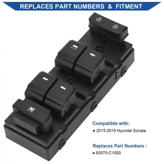 Master Window Switch Control Button For 2015 2016 2017 2018  Hyundai Sonata