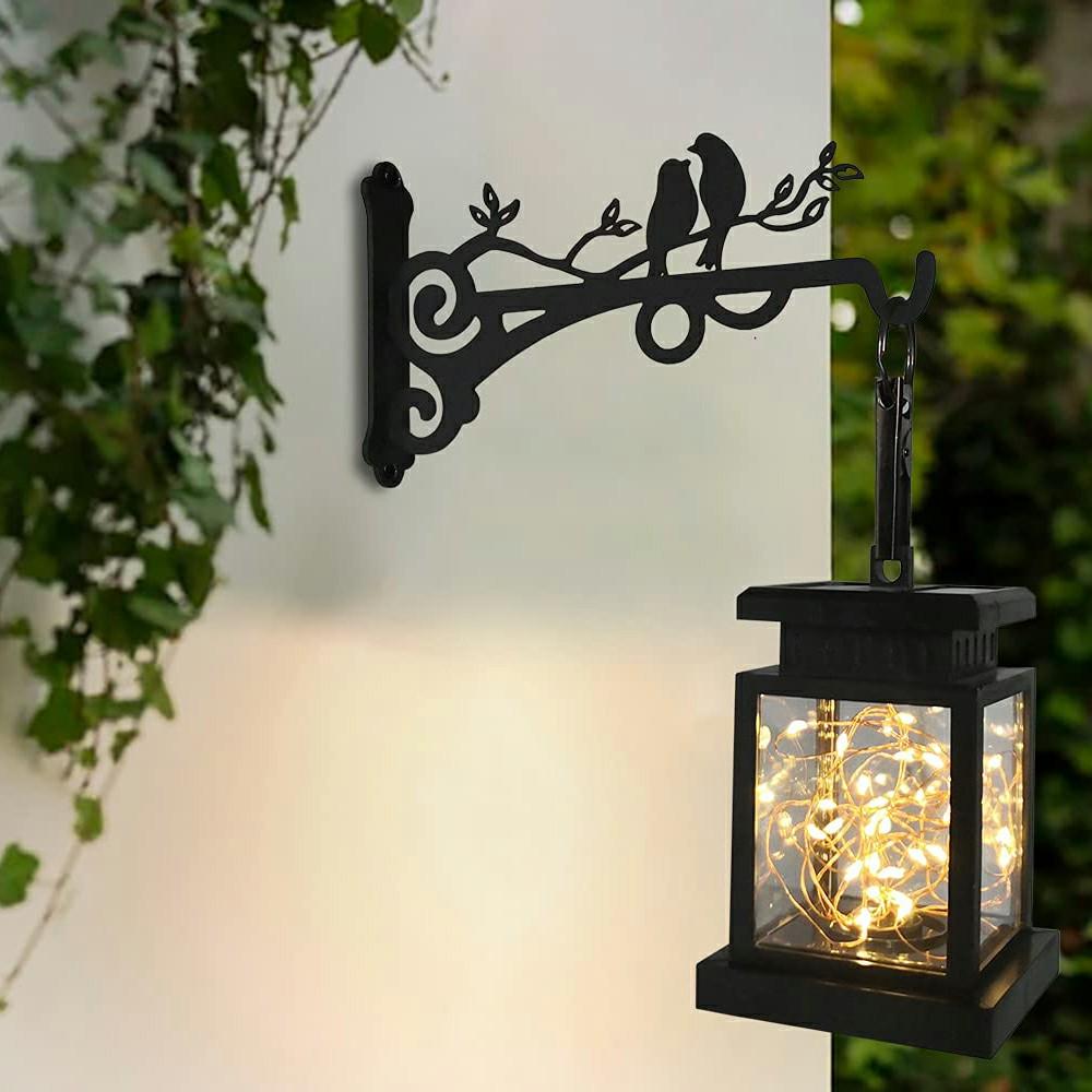 Iron Wall-Mounted Basket Hook Retro Hanging Planter Bracket Heavy Duty Hanger for Garden Patio