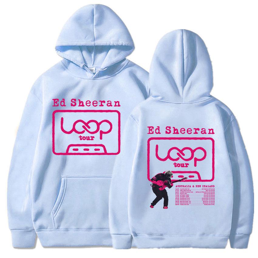 Ed Sheeran Loop Tour Hoodies Fashion Autumn/Winter Hooded Sweatshirts for Male Casual Long Sleeve Unisex Streetwear Print Hoodie