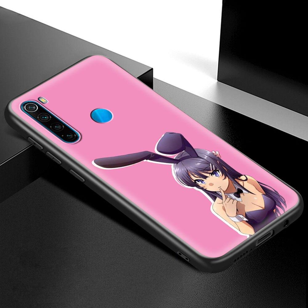 Anime Hentai Sexy Bunny Girl Phone Case For Xiaomi Redmi Note 9S 9 8 7 10 Pro 8T 9C 9A 8A Shockproof Silicone Smart Back Cover