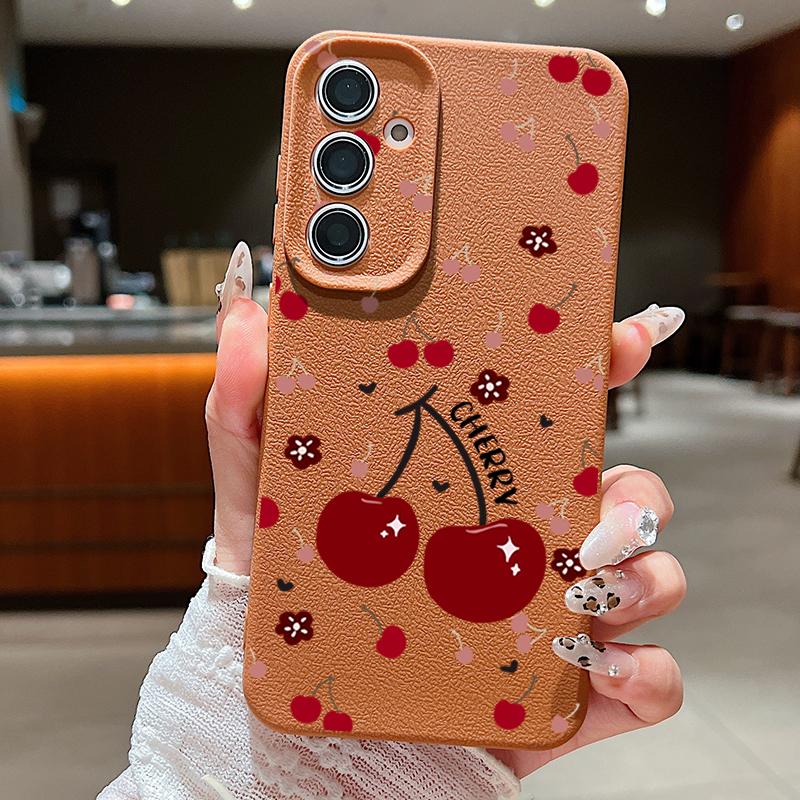 Cherry Fruits Case For Samsung Galaxy A56 A55 A54 5G A53 A52 A14 A34 A15 A25 A35 A16 A26 A36 S21 FE S22 S23 S24 S25 Ultra Capa