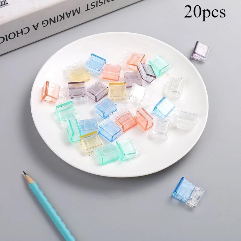 10/20pcs Paper Creative Fixed Clip Transparent Color Push-pull Clip Student Notebook Information Office File Storage Folder.