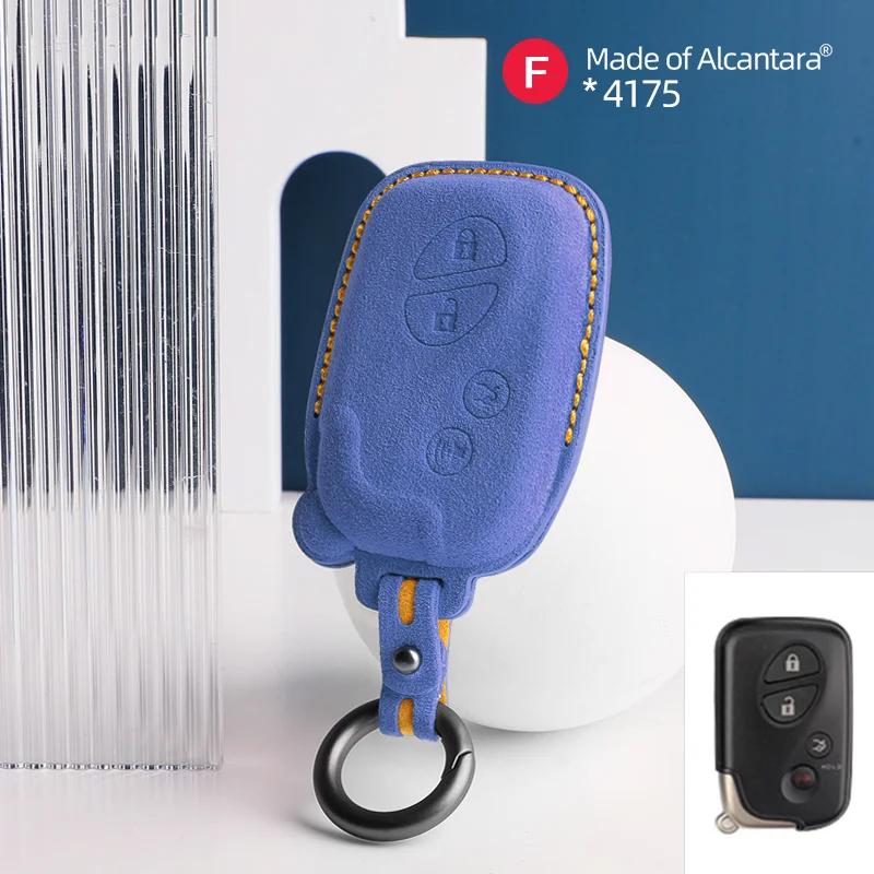 For Lexus Es240 Es350 Rx270 Rx350 Car Key Case Auto Smart Remote Suede Keychain Cover Shell Accessories Protector