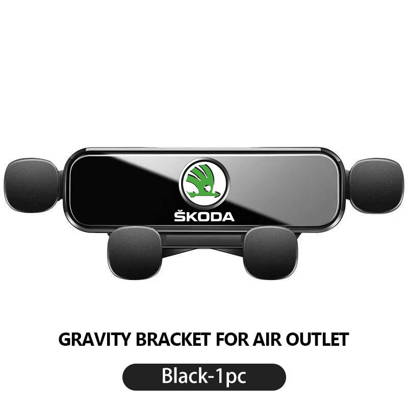 VIJT4 Gravity Metal Magnetic Car Phone Holder Auto Accessories For Skoda Kodiaq Fabia Kamiq Karoq Octavia 2 3 Rapid Scala