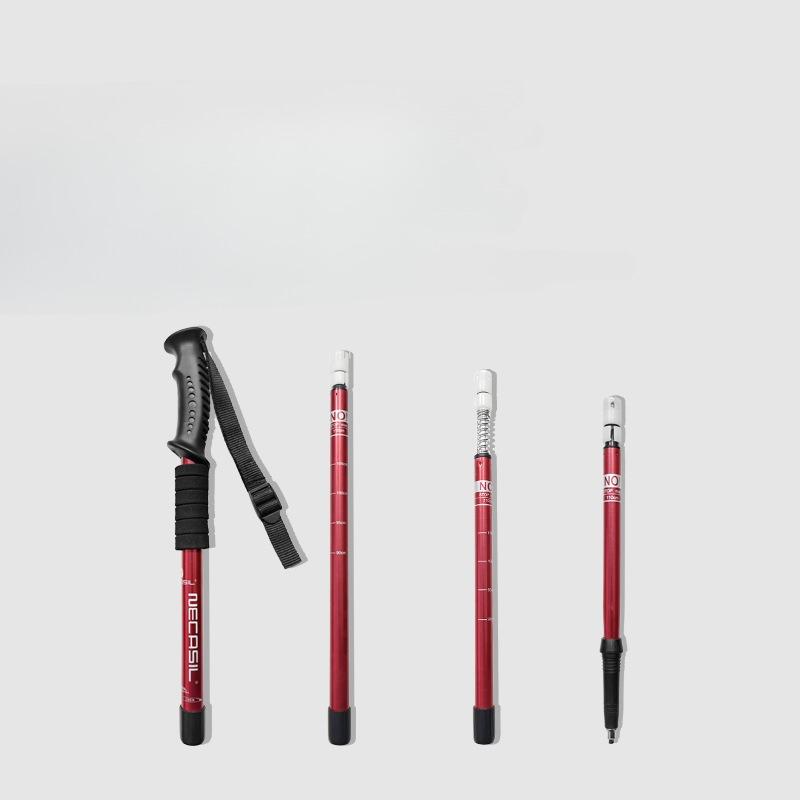 Aluminiumslegering Teleskopisk Stav Vandrestaver Bastão De Trekking Gåstav Ultralett Demper Gåstokk Alpenstock