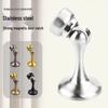 Stainless Steel Magnetic Door Stopper - Dual-Use Silent Wall Mount for Bedroom/Bathroom, Anti-Collision Door Holder
