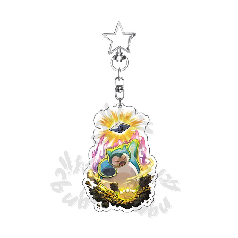 Cartoon MEW  Eevee POCKET Acrylic Keychain Students Anime Kawaii Key Ring Backpack Jewelry Charm Ornament Gifts for Friends Toy