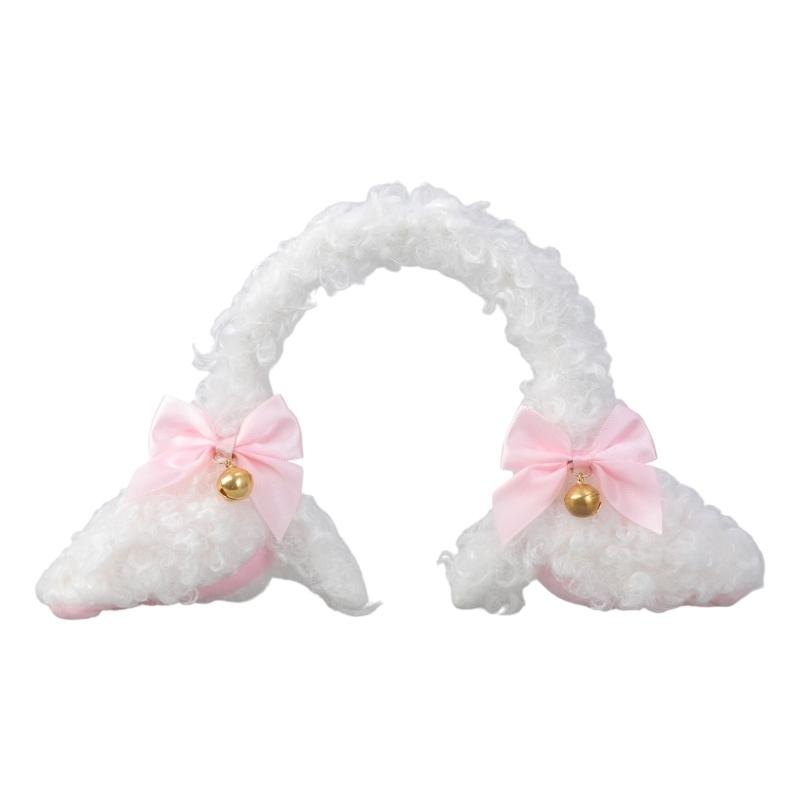 Plush Lamb Girl Headbands Furry Cartoon Animal Ears Hair Hoop Furry Cute Hair Accessories Party Costume Photo Props