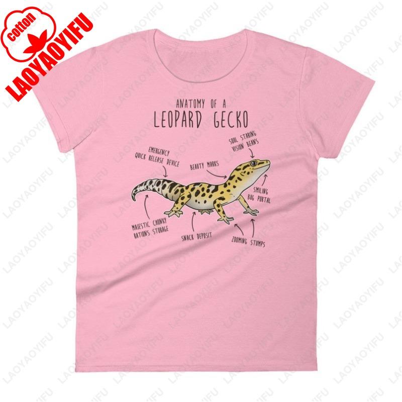 

Leopard Gecko Funny Women Men Graphic Tshirt Pet Reptile Lover Gift Kawaii Lizard T-Shirt Cute Gecko Tees Anatomy Herpetologist 4XL
