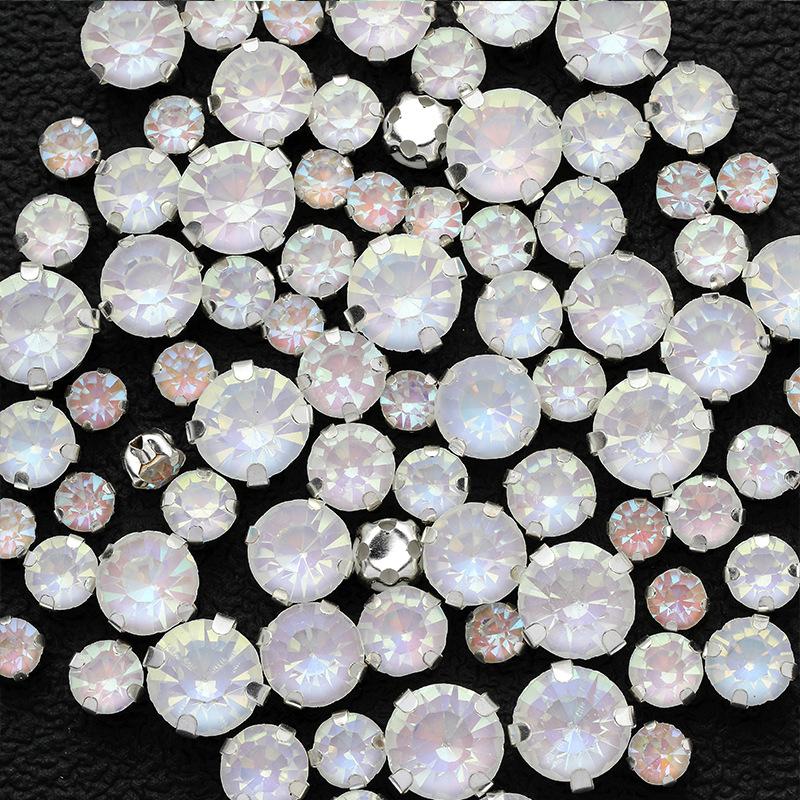 

Стекло Мокко Белок Коготь Дрель Одиночный Коготь Смешанный Коготь Дрель Круглая Ручная Швейная Дрель DIY Ювелирные Изделия Аксессуары Для Одежды Стразы Пришивание Бусин 288 pcs