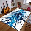 Blue Energy Burst Abstract Design Patterned Carpet a Non Slip Rug Suitable for All Seasons and Any Setting, Gift