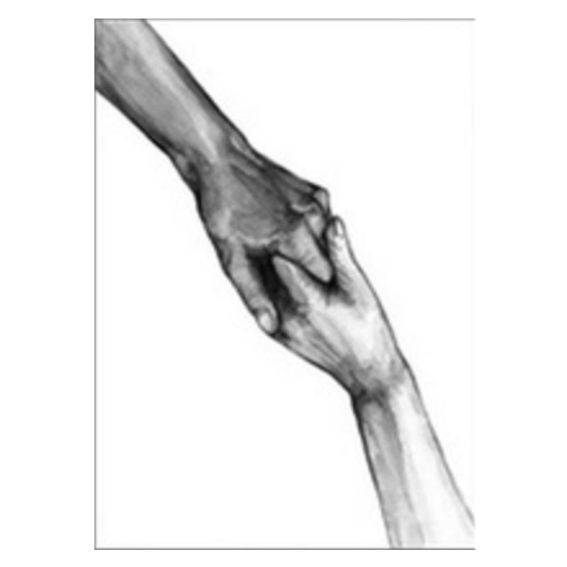 Holding Hands Love Quote Family Poster Nordic Black & White Minimalist Canvas PaintinWall Pictures for Living Room Bedroom Home Wall Decor No Frame