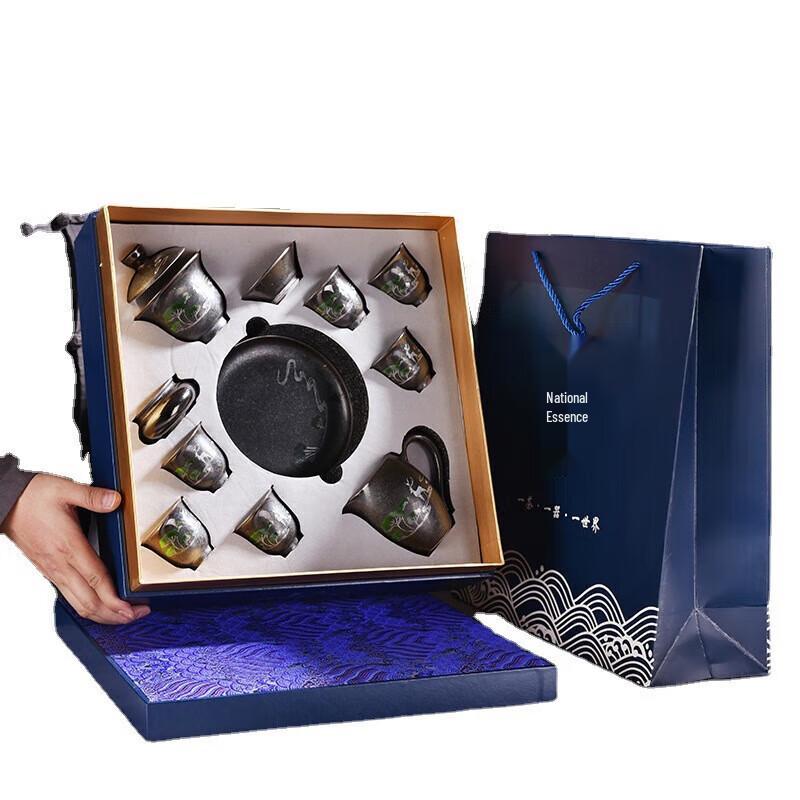 Chaxun 10-Piece Chinese Ceramic Tea Set