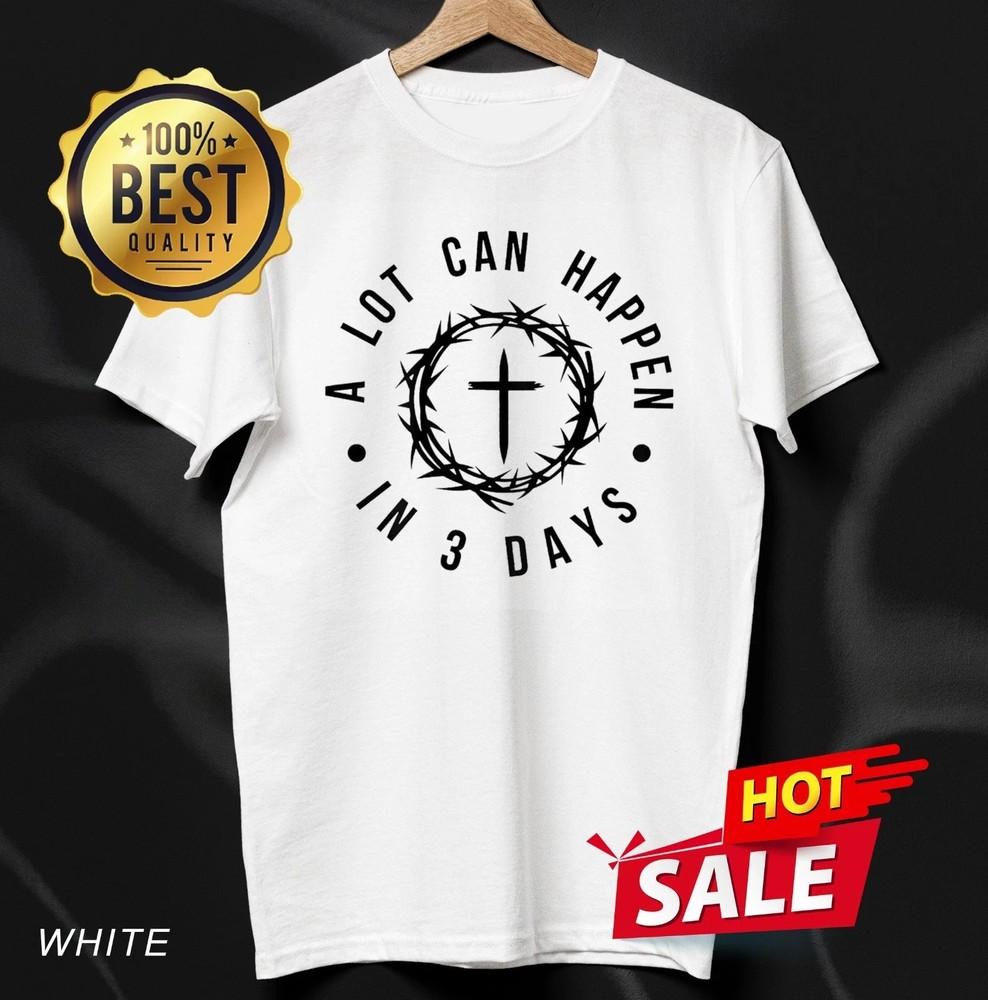 

Многое может случиться за 3 дня Христианская пасхальная футболка 2XL