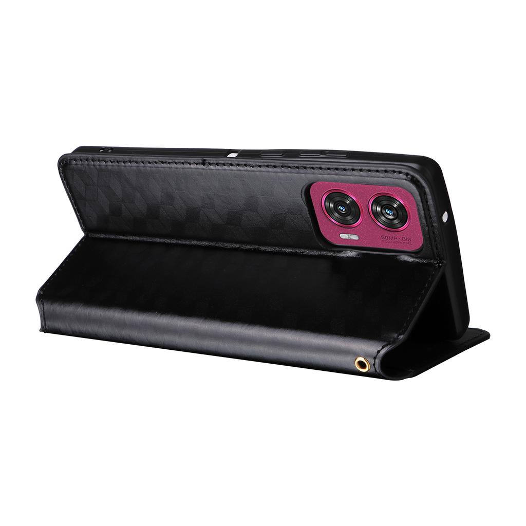 For Motorola Edge 50 Fusion 5G Wallet Case Magnetic Closing Phone Leather Cover