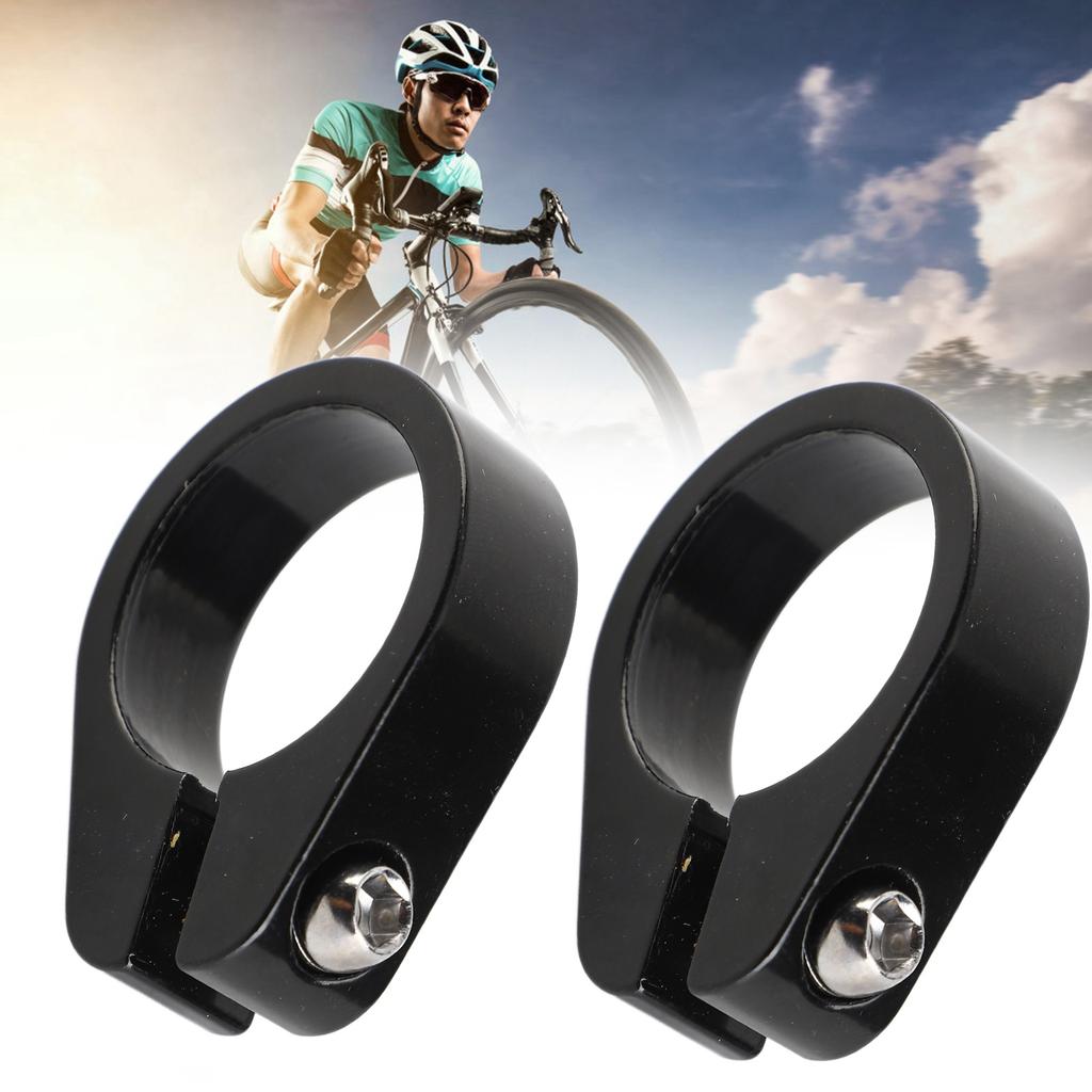 2Pcs 35MM Aluminum Alloy Mountain Bike Seat Tube Clip Road Bike Seatpost Clamp