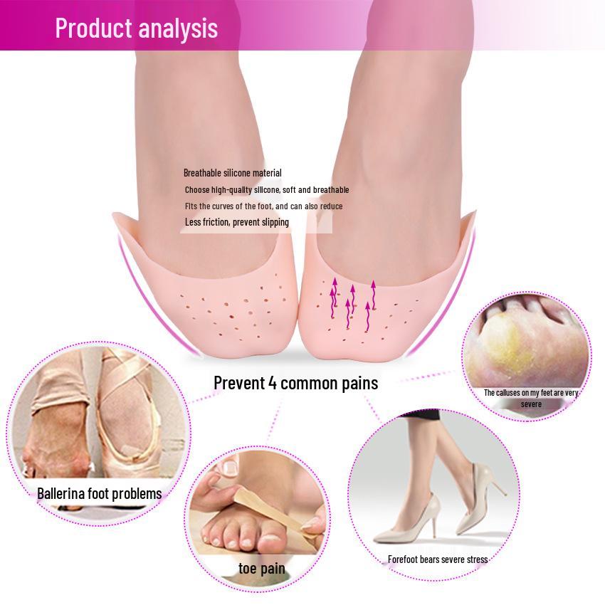 Siliconen Ballet Teenbeschermer/Voorvoet Beschermende Binnenzoolhoes