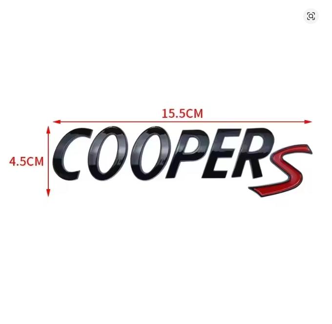 3D ABS MINI Cooper S Bakluckeemblem Badge Bagagelucka Logotyp Dekaler Klistermärke För Mini Coopers R50 R52 R53 R56 R57 R58 R60 F55 F56