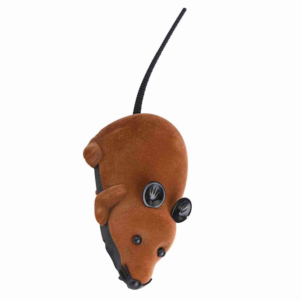 Wireless Mouse For Cat Dog Funny Rat Novelty Gift Pet Toy Remote Control Brown