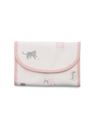 Playful Cat Pattern Maternal and Child Health Handbook Free Size Case, Small, PWGG245712, Women's, Pink,