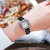 Fashion Diamond Trend Personalized Waterproof Ladies Watch Women'S Square Red Belt