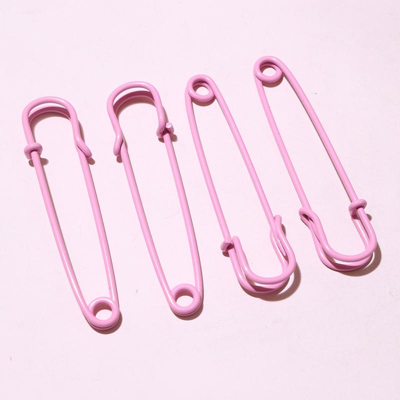 10pcs 50x16mm Safety Pins Brooch Metal Sewing Pins Clothes Pins with 3/5 Loops for Tags DIY Crafts Jewelry Making Findings