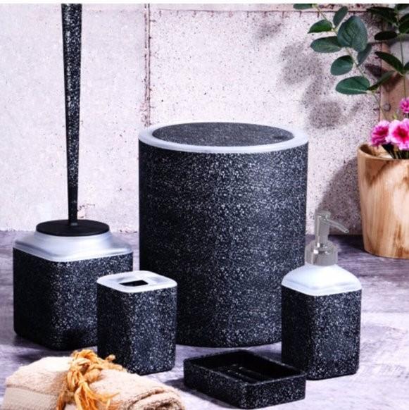 

Набор из 5 акрила для ванной Granite Look, черный