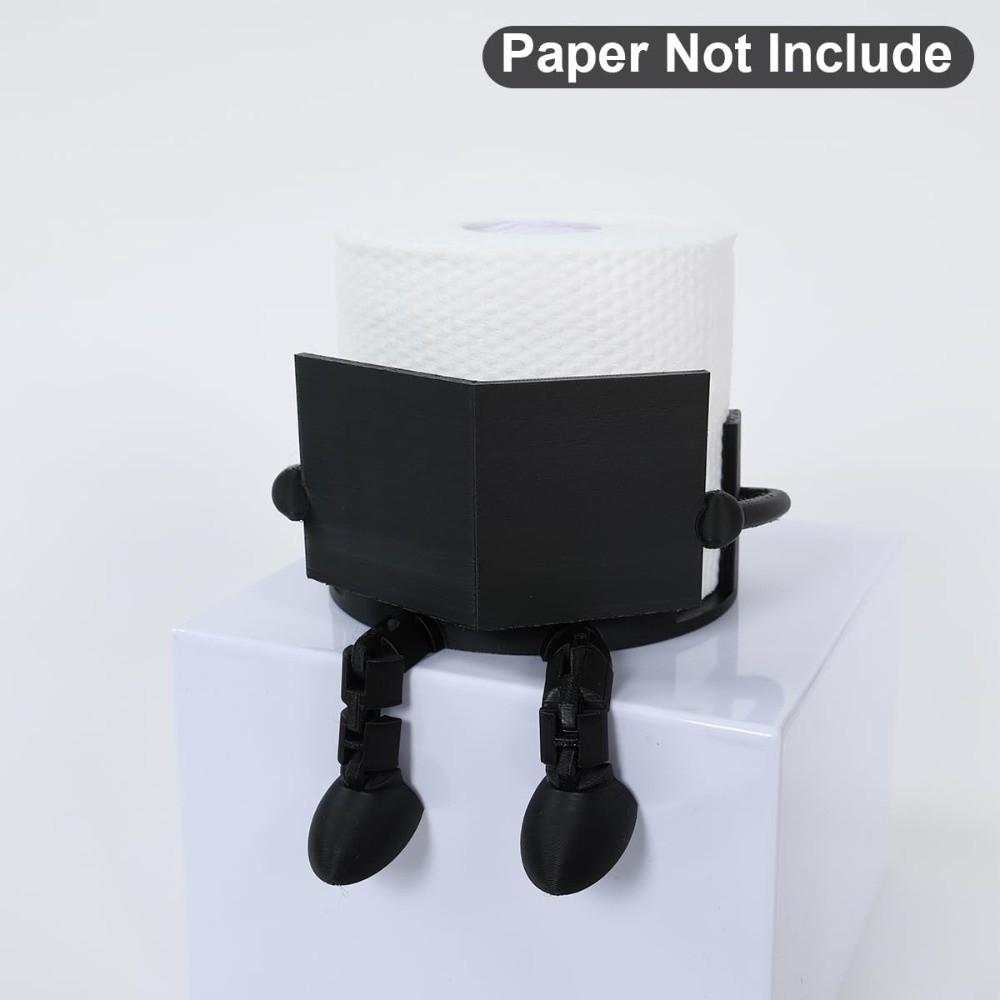 3D Printed Roll Towel Stand Black White Vertical Tissue Holder Toilet Paper Holder Bathroom Use