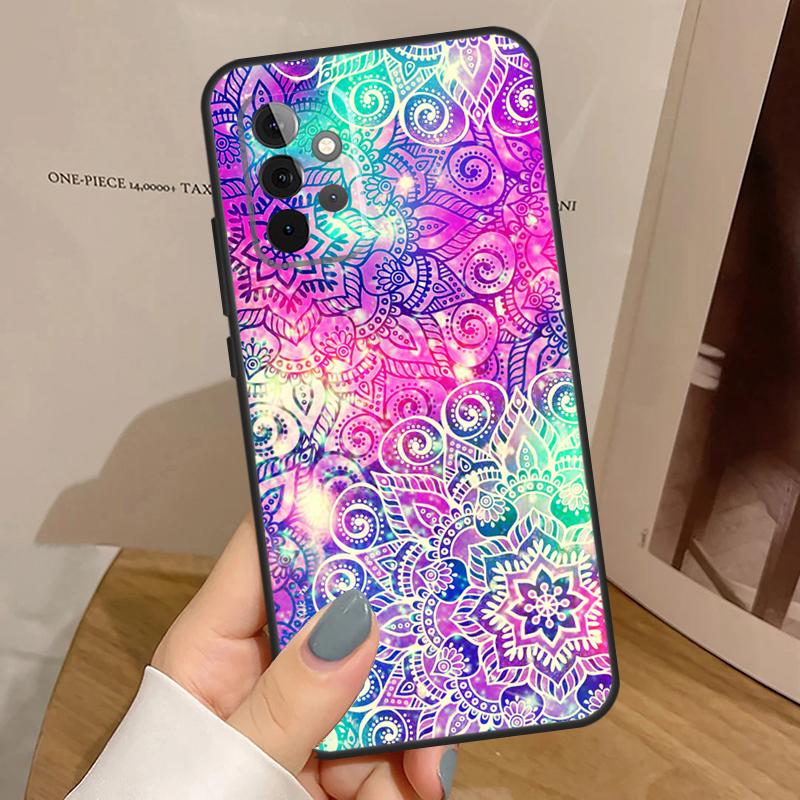 Trippy Tie Dye Floral Mandala Case For Samsung Galaxy A34 A54 A17 A35 A55 A06 A16 A26 A36 A56 A53 A32 A52 A33 A13 A14 A15