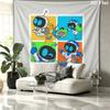 ASTRO BOT Custom Name Wall Tapestry Aesthetic Wall Hanging Printed Fabric Blanket Decorative Tapestries for Bedroom Living Room Home Decor