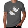 Cats Playing Whit Star TShirt Breathable Basic Cotton TShirt