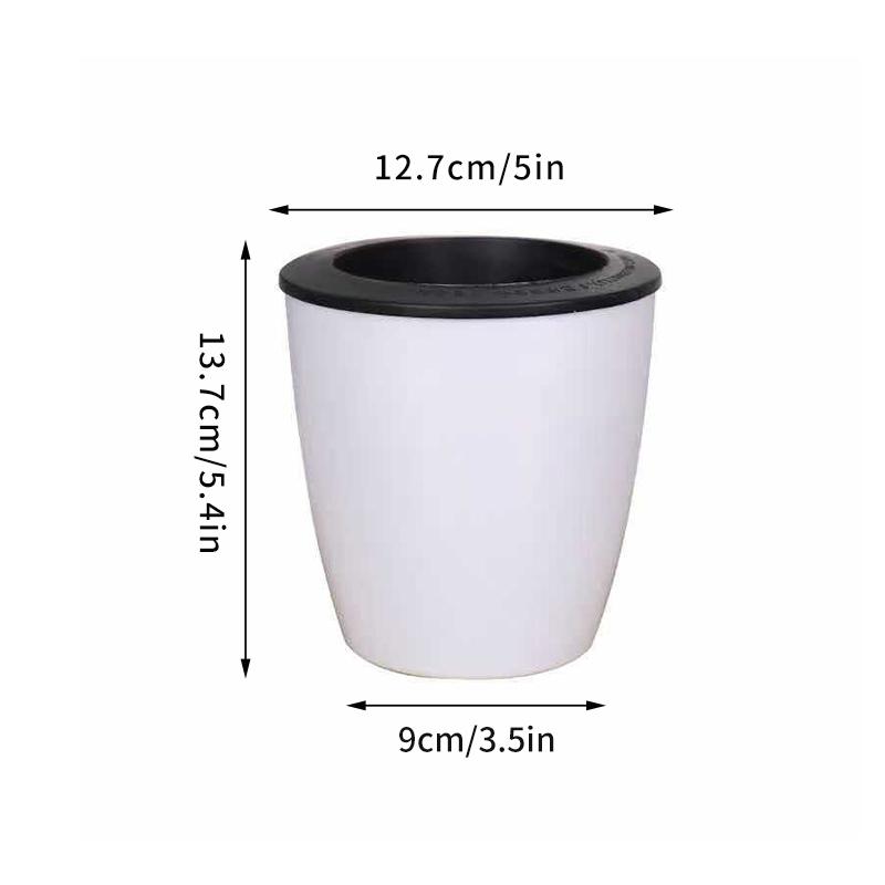 Double-layer Round Flowerpot Lazy Flower Pots Hydroponic Plastic Flowerpot Self Watering Flower Pot Water Absorption Planter