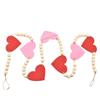 Pre-Made Hanging Loop Wooden Bead Garland Decorative Hanging Ornaments Wedding Anniversary Party