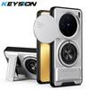 KEYSION Custodia Magnetica per Telefono per VIVO X200 Pro 5G Protezione Fotocamera a Scorrimento Supporto Verticale Anello a 360° Cover Antiurto per VIVO X200