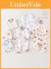 Baby Cotton Long Sleeve Romper With Snap Closure For Newborn Infants