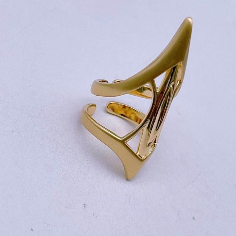 Scepter Hollow Barbed Fangs Ring for Women Gold Silver Rings Fashion Novel Niche High-grade Sense Open Finger Ring