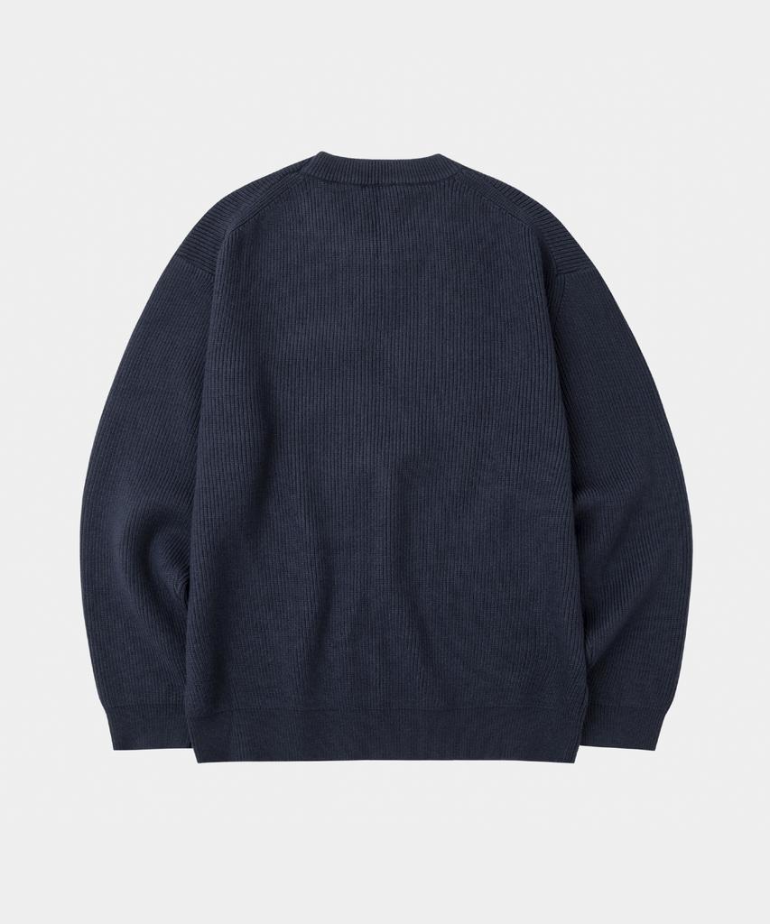 LETTERCOMO Essential Hazzi Round Knit Navy