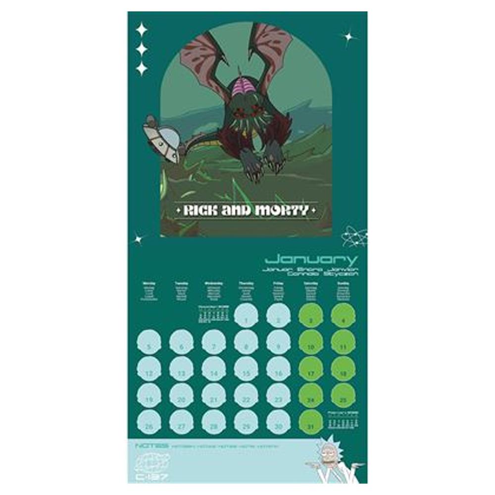 Rick And Morty 2026 Square Calendar