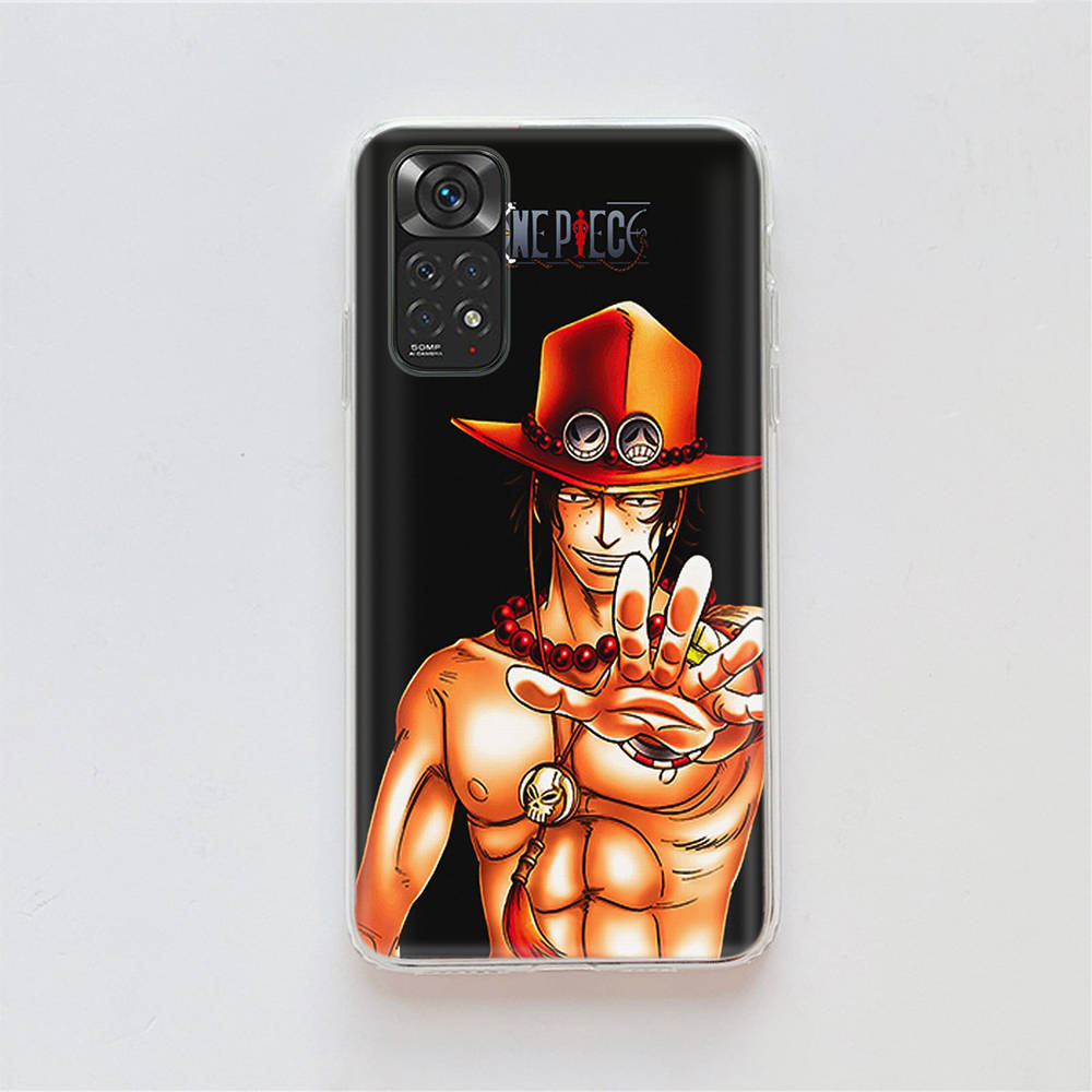 DT35 One Piece Ace Hülle für Samsung A04 A14 A23 A34 A54 M23 M33 M52 M53 Realme 10 9 C30S C35 C55 VIVO Y02S Y21 Y33S Y51 X80 Pro Klare Hülle